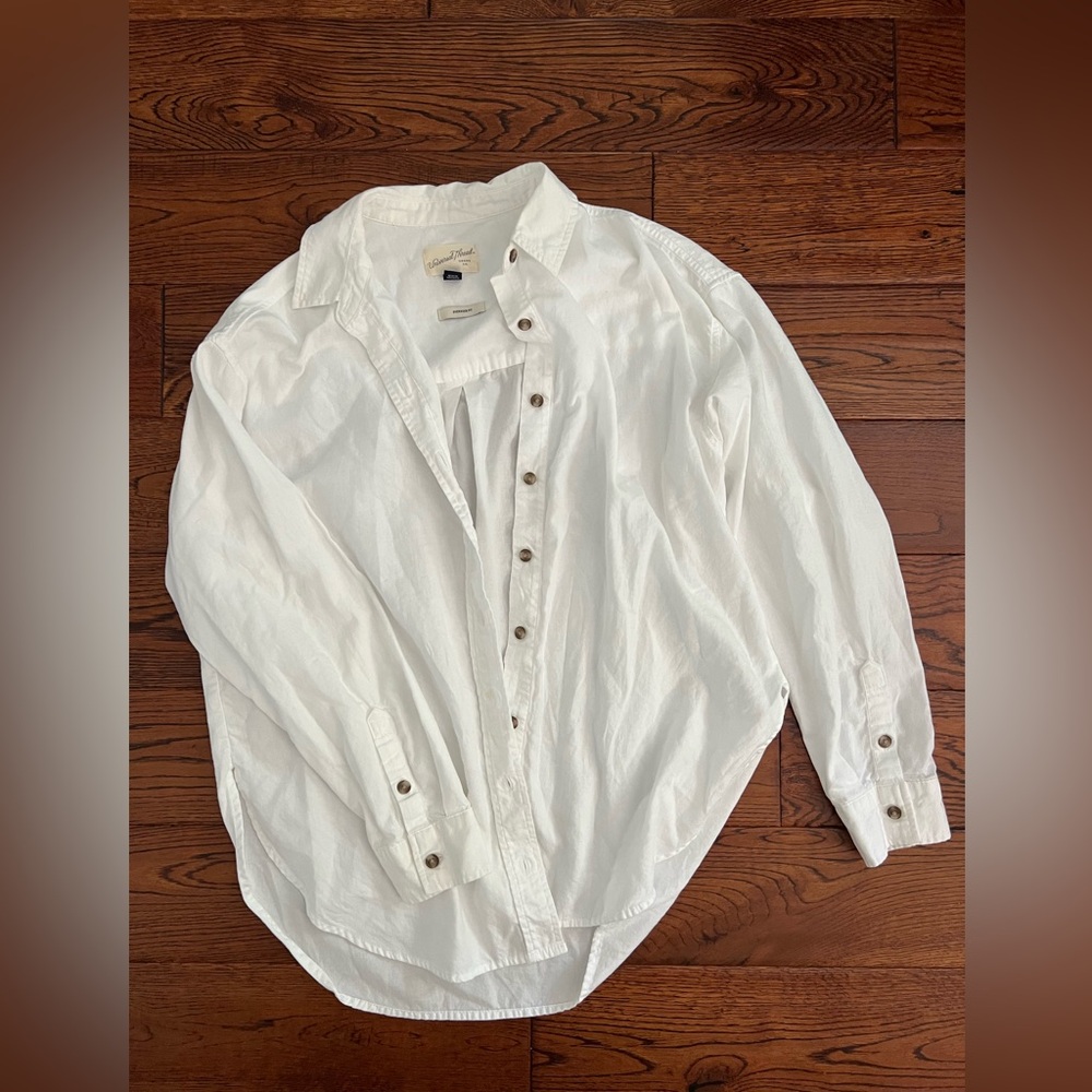 White cotton button up